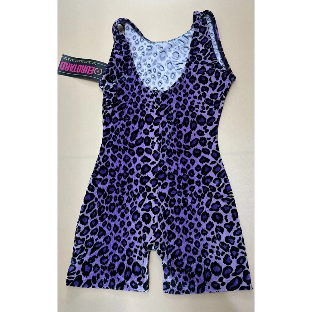 Eurotard Dance, Ballet, Gymnastics, Biketard Leotard Purple Large New